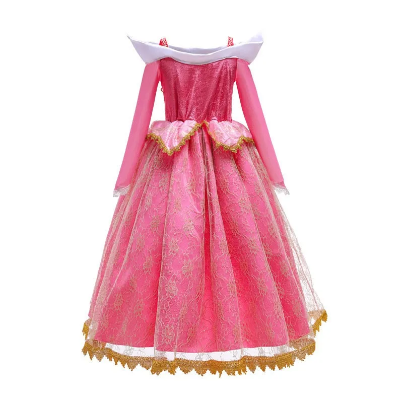 Princess Aurora Inspired Girls Dress