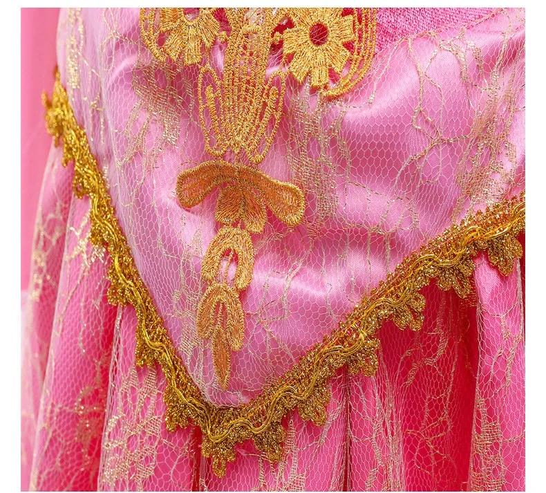 Princess Aurora Inspired Girls Dress