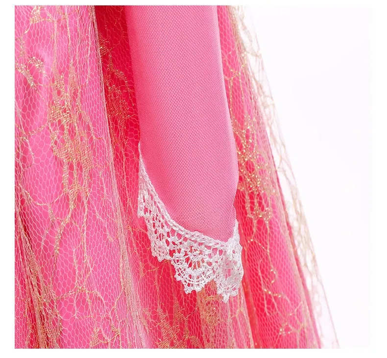 Princess Aurora Inspired Girls Dress