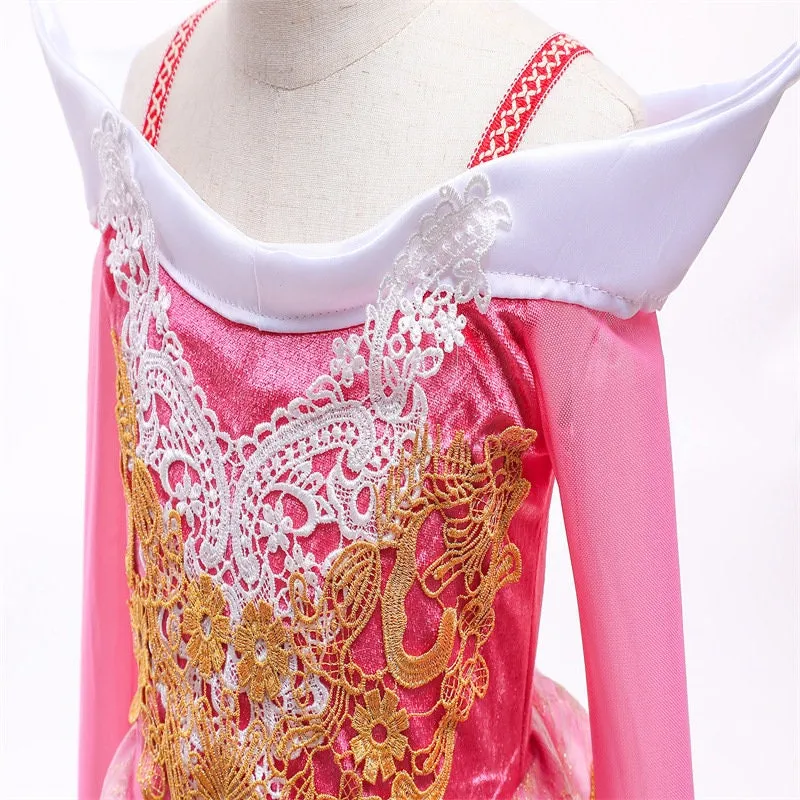 Princess Aurora Inspired Girls Dress