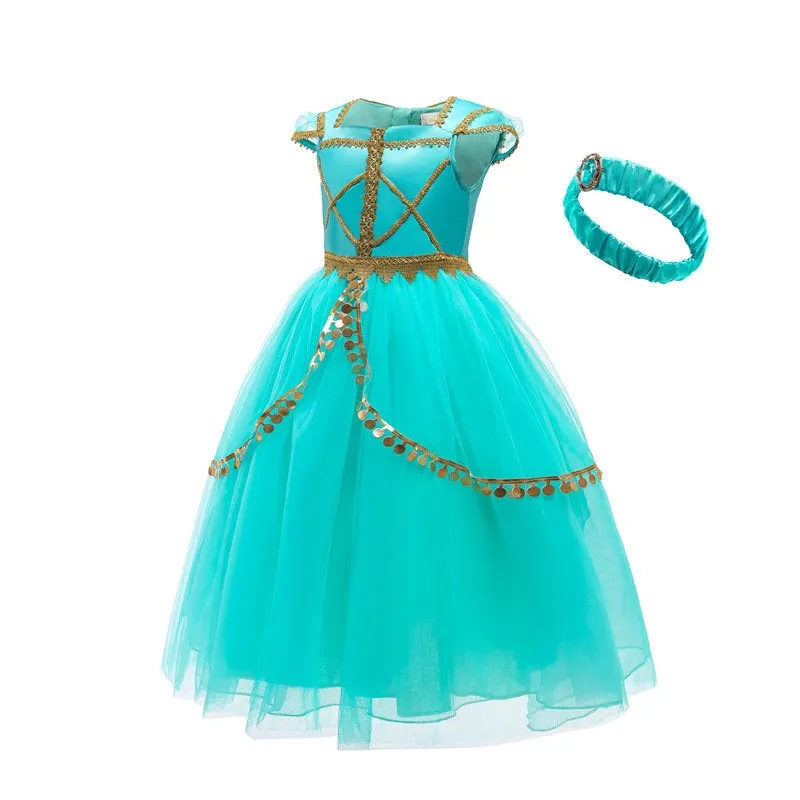 Princess Jasmine Inspired Girls Dress