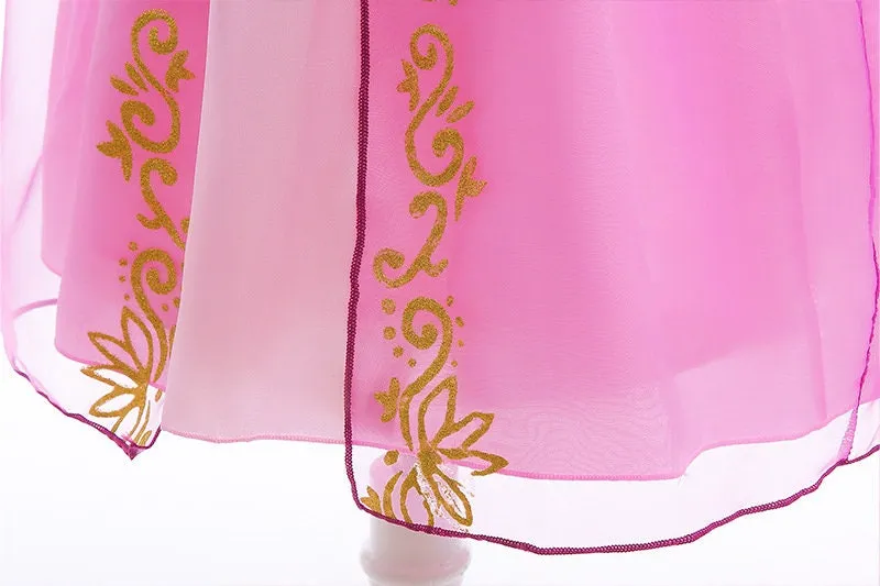 Princess Rapunzel Inspired Short Sleeve Dress for Girls