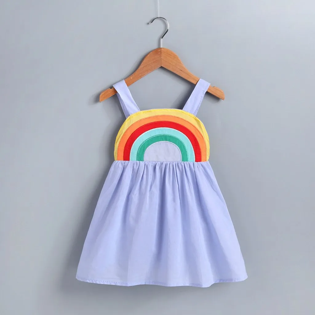 Rainbow Dresses Baby Toddler Girl Sundress