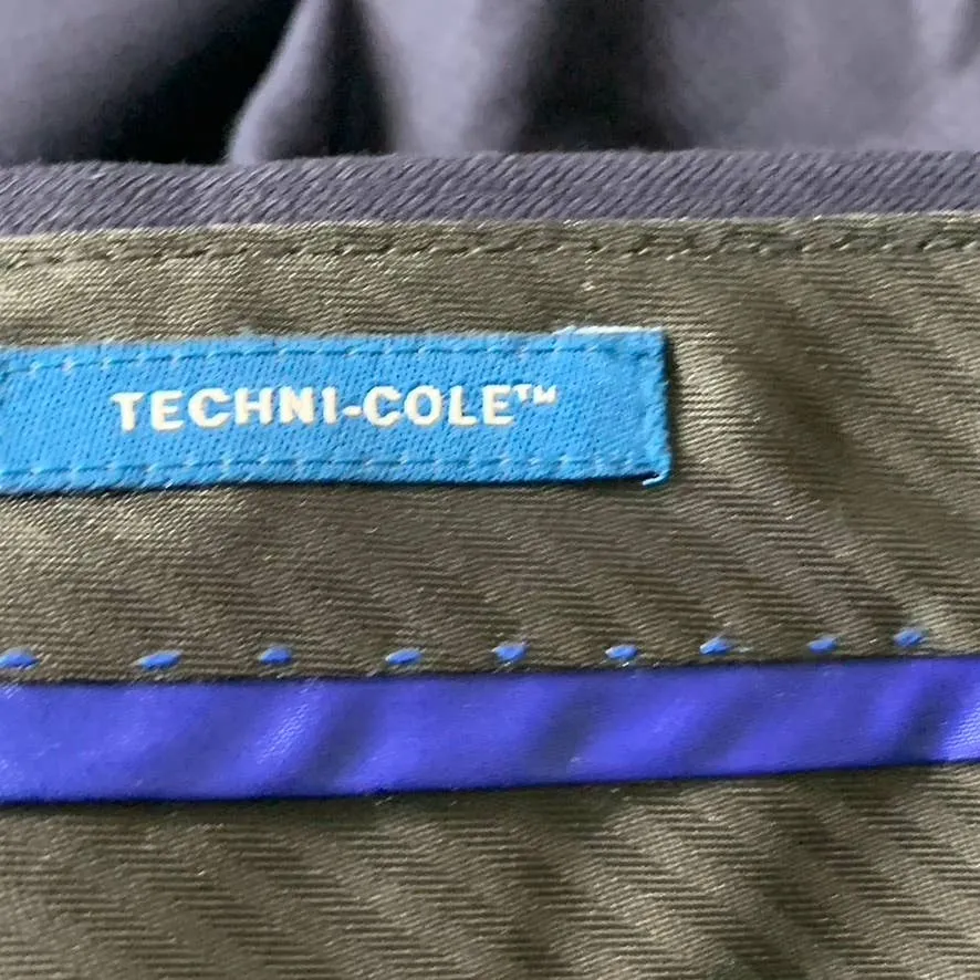 REACTION KENNETH COLE Men's Navy Techni-Cole Slim-Fit Flat Front Pants SZ 35X32