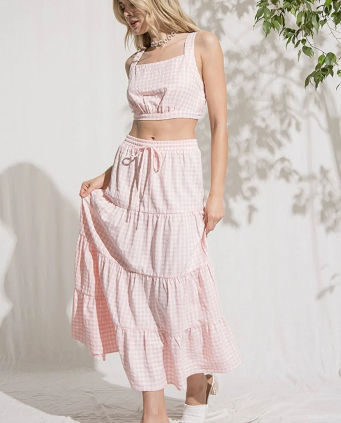 Real Love Gingham Skirt
