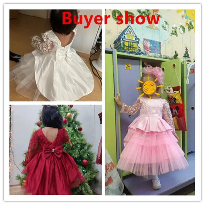 Red Embroidery Party Dress for Toddler Girl