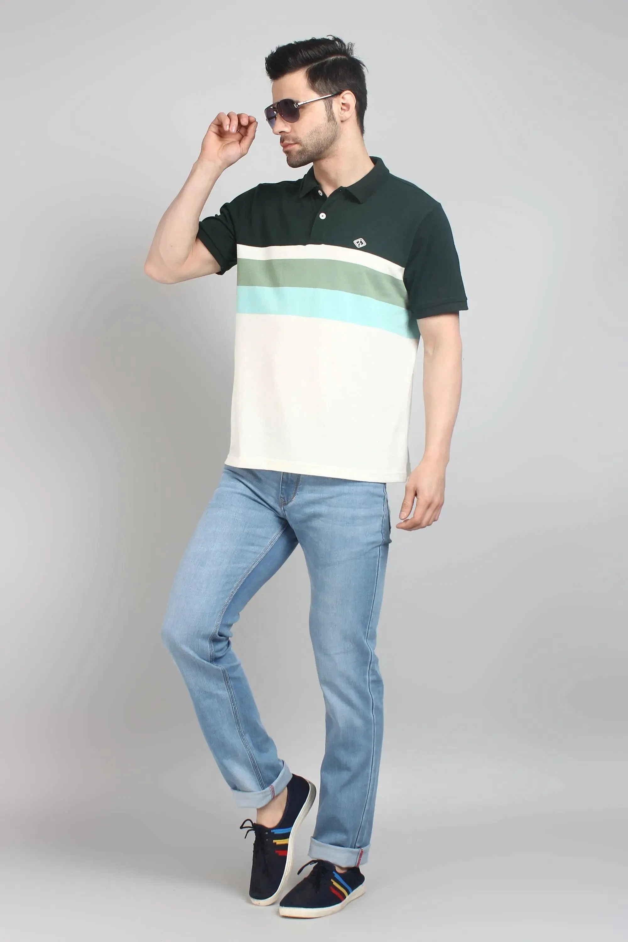 Relaxed Fit Light Blue Premium Denim Jeans For men