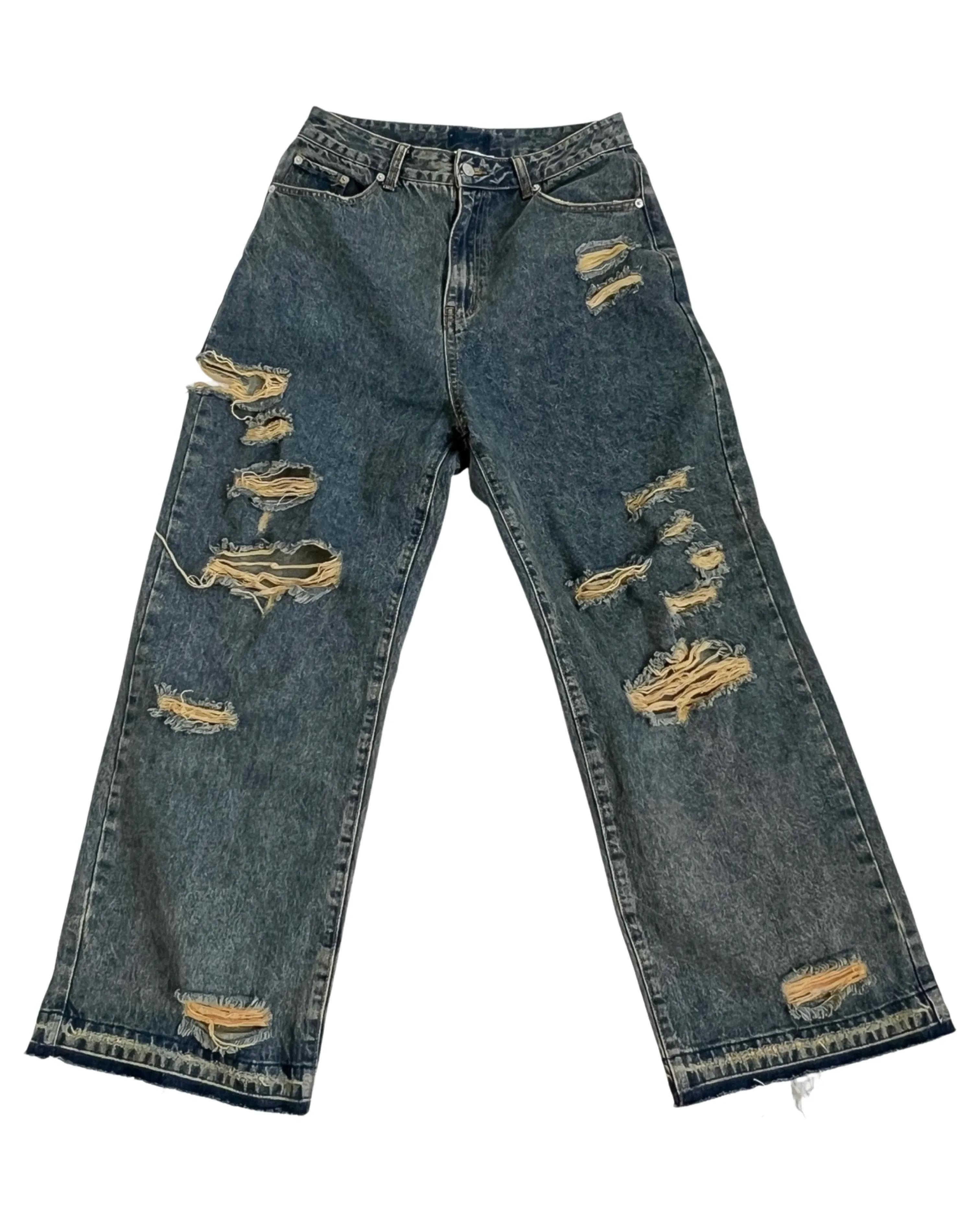 RIPPED BIKE JEANS