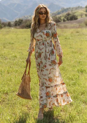 Ruffled Tiered Floral Maxi Dress