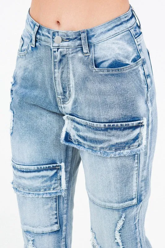 Sand Wash Multi Pocket Cargo Pants