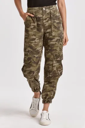 SANDY SUPER HIGH RISE ANKLE TROUSER PANTS HUNTER CAMO