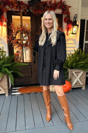 Scallop Collar Mini Dress