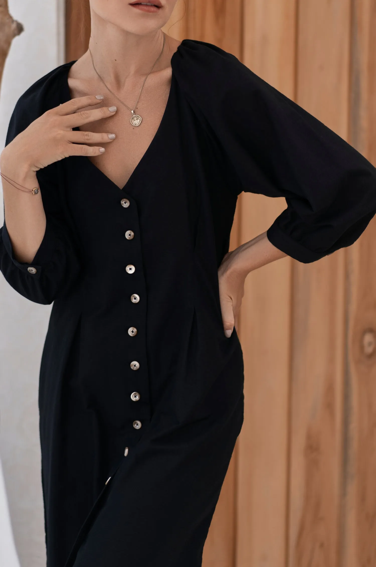 Selene Belted Midi Dress