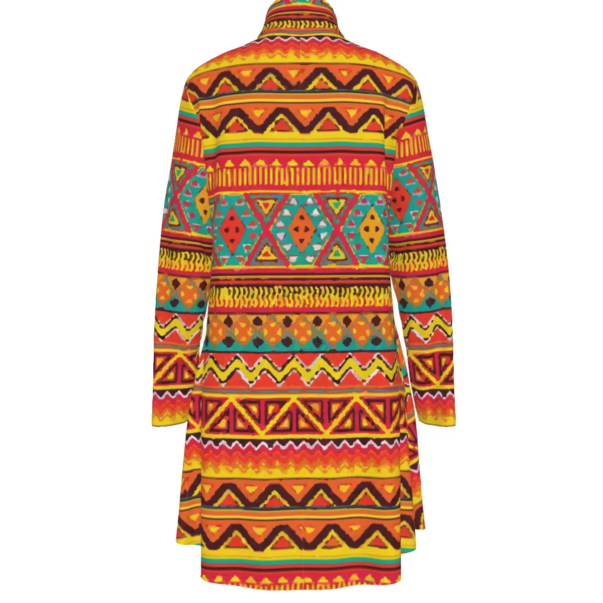 Sixty Eight 93 Logo White Women's High Neck Long Sleeve Dress #16