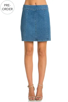 SK9006 Front Seam A-line Skirt