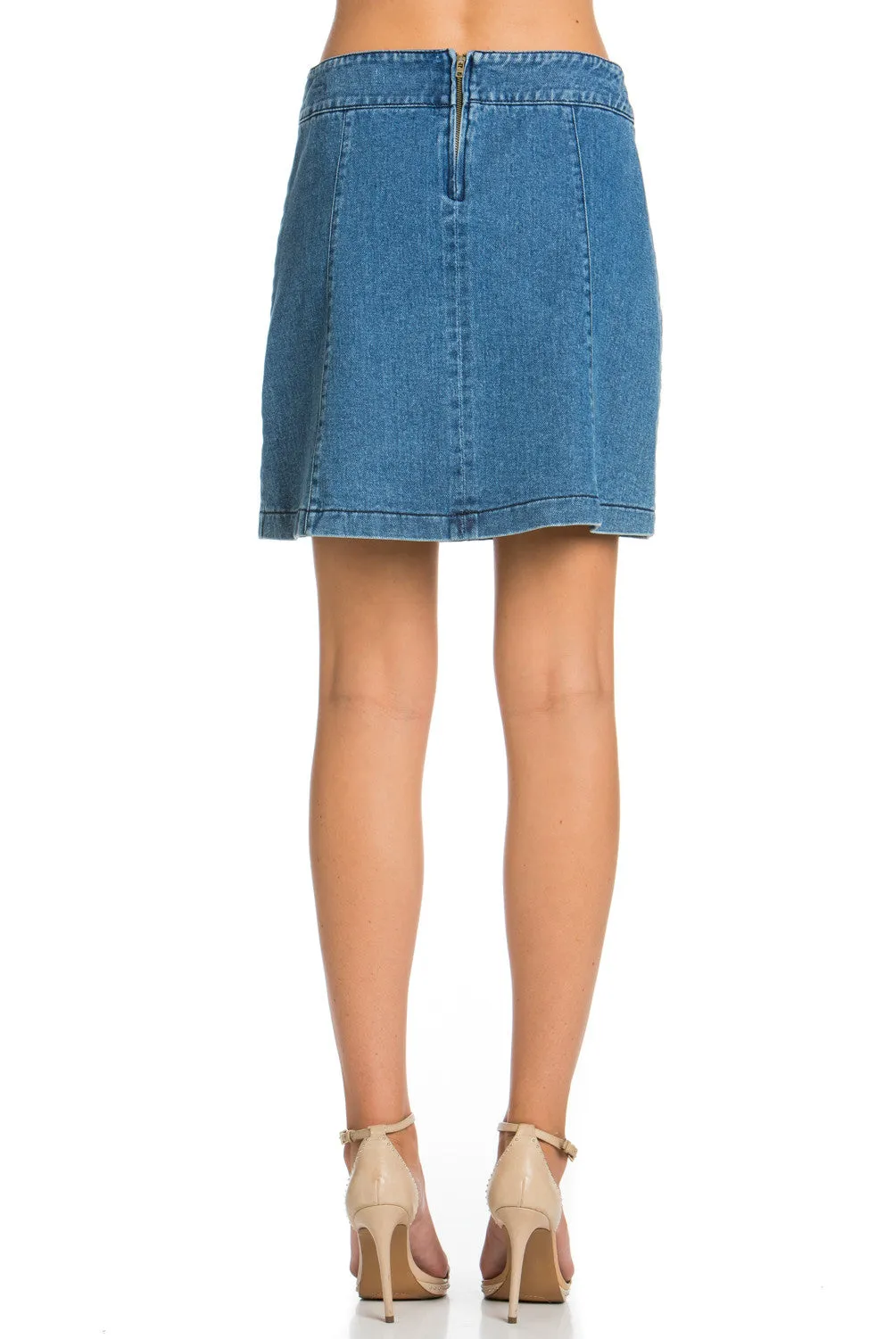 SK9006 Front Seam A-line Skirt