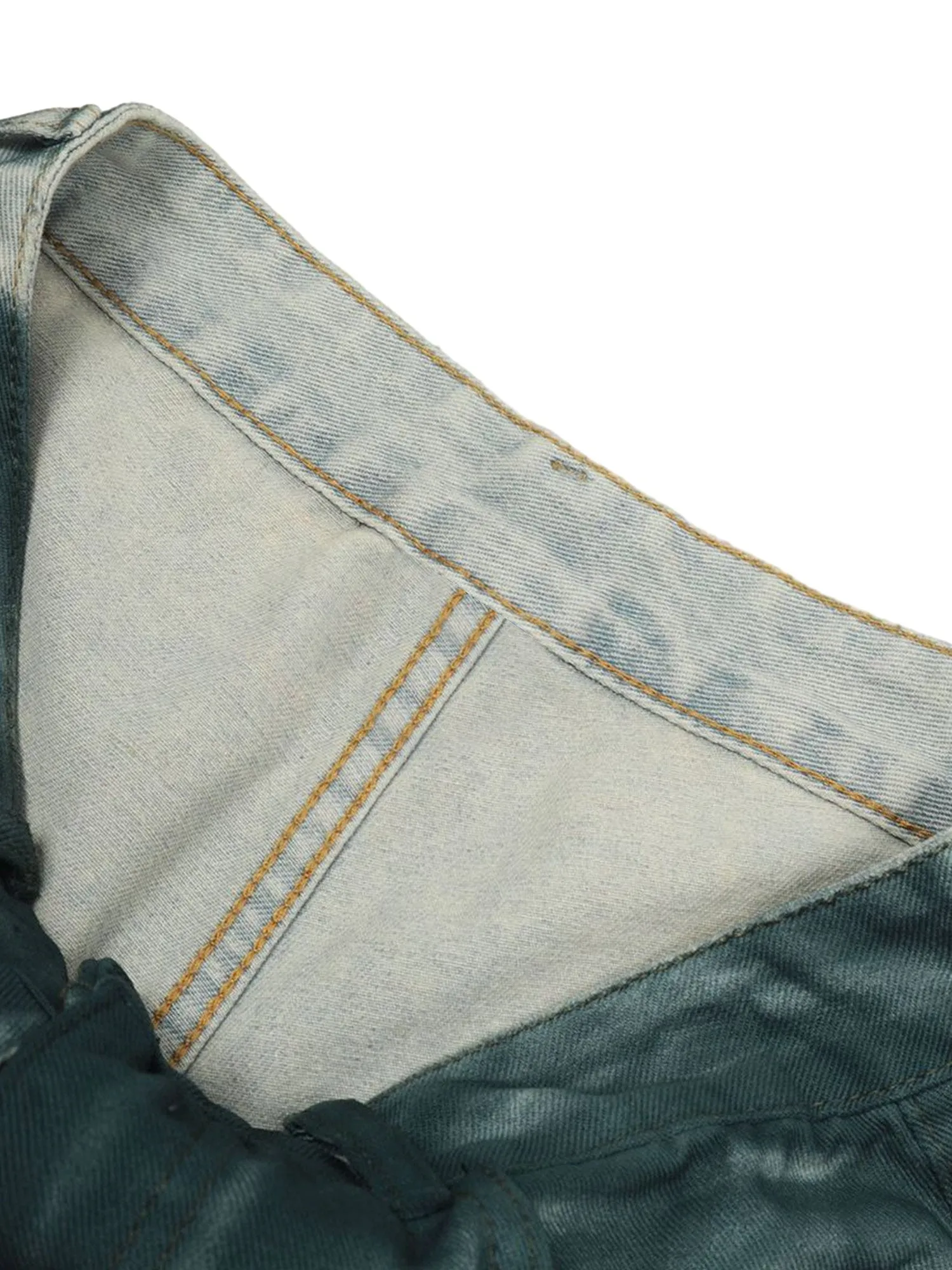 Sneakerhill Gradient Dip Dye Wash Multi-Pocket Cargo Jeans