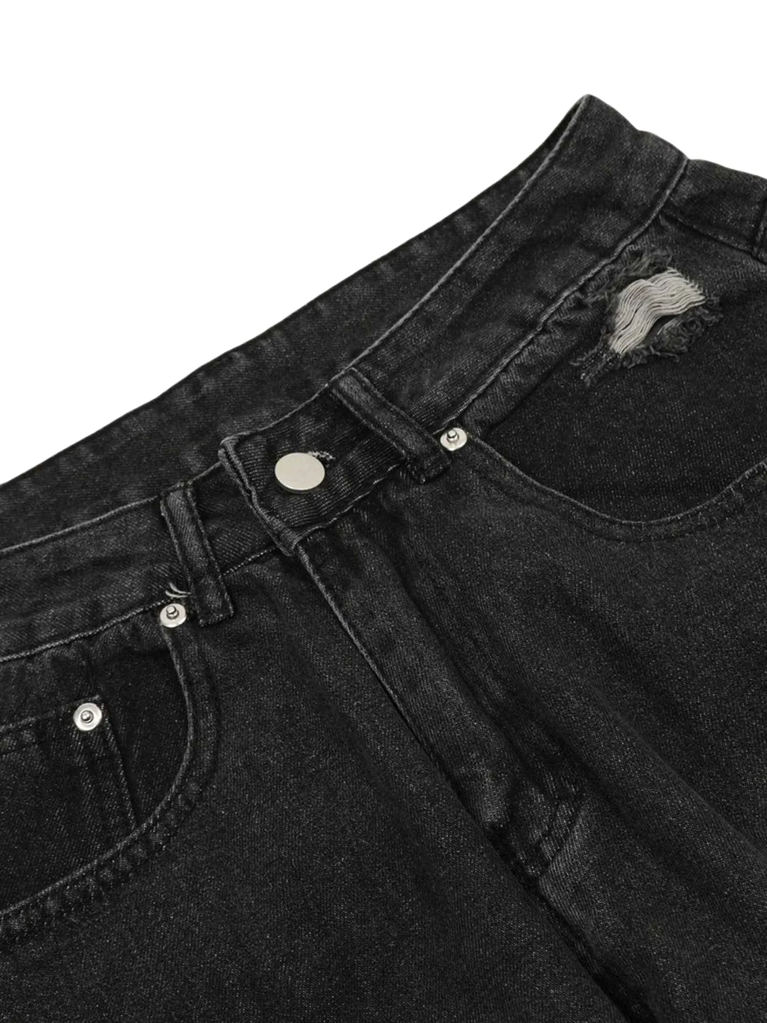 Sneakerhill Washed Multi-pocket Work Cargo Jeans - 1830