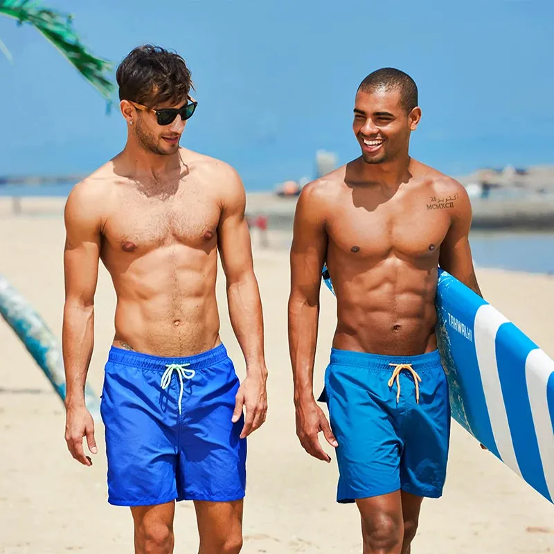 Solid Color Swim Shorts
