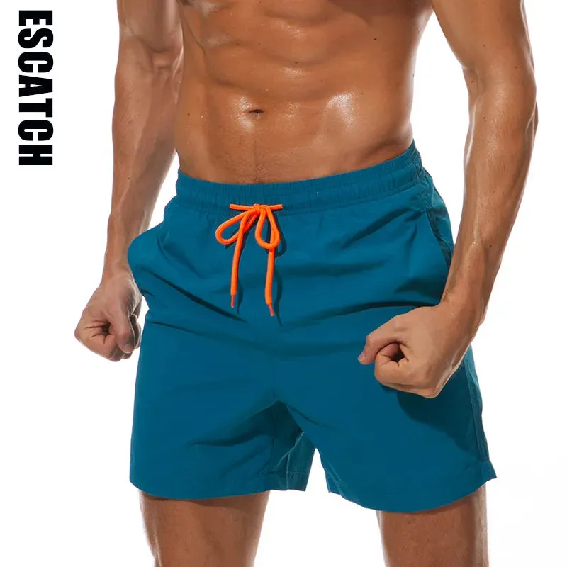 Solid Color Swim Shorts