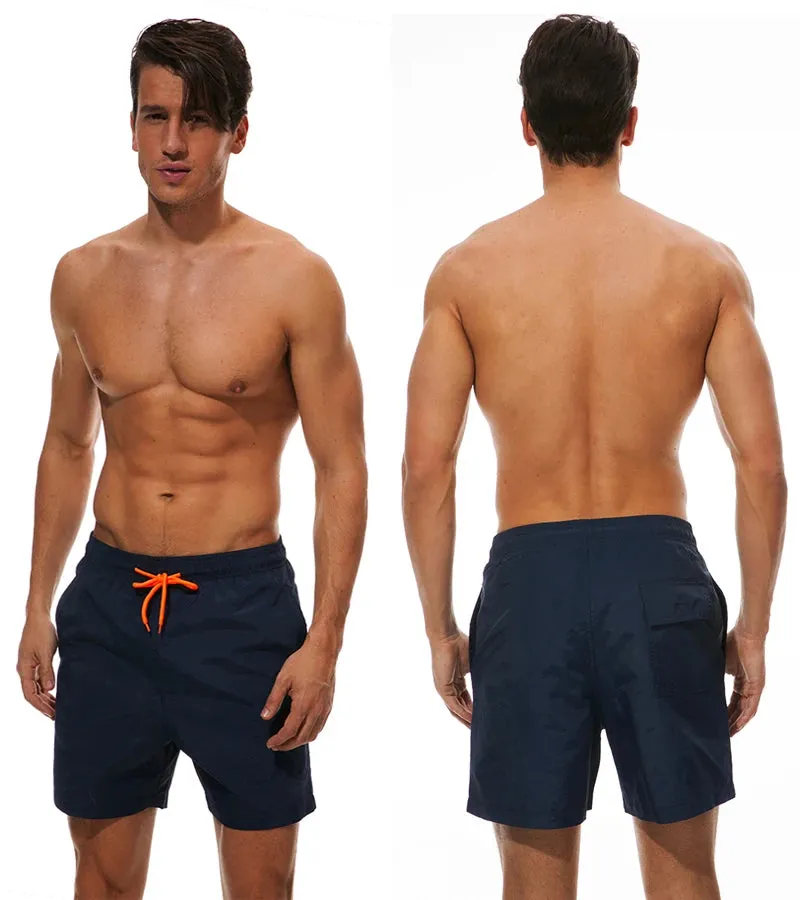 Solid Color Swim Shorts