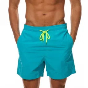 Solid Color Swim Shorts