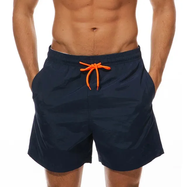 Solid Color Swim Shorts