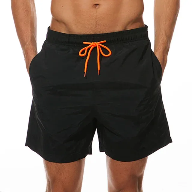 Solid Color Swim Shorts