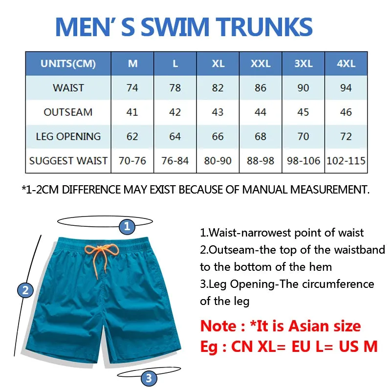 Solid Color Swim Shorts