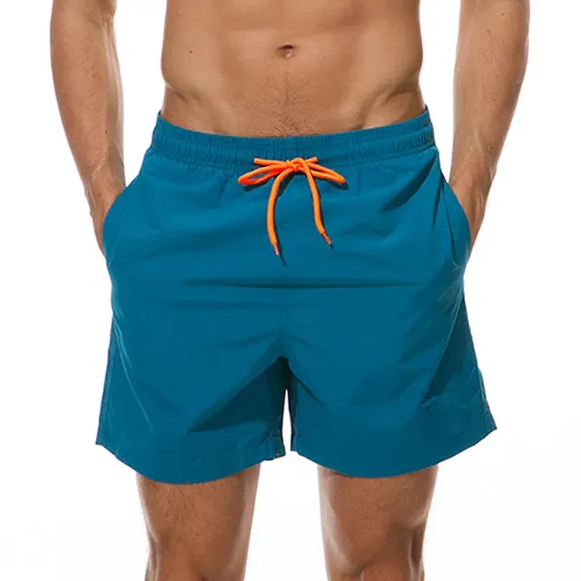 Solid Color Swim Shorts