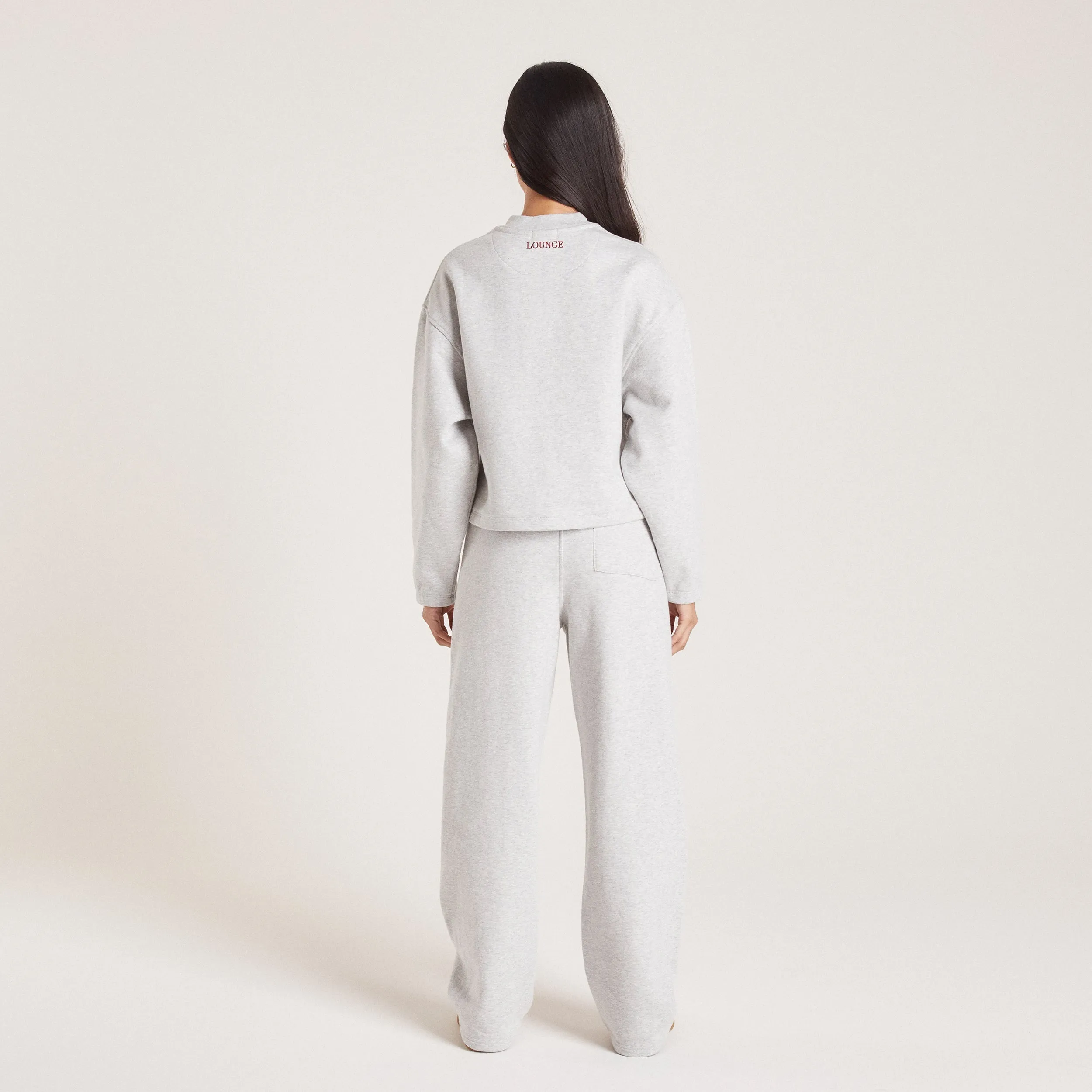 Straight Leg Sweatpants - Grey Marl