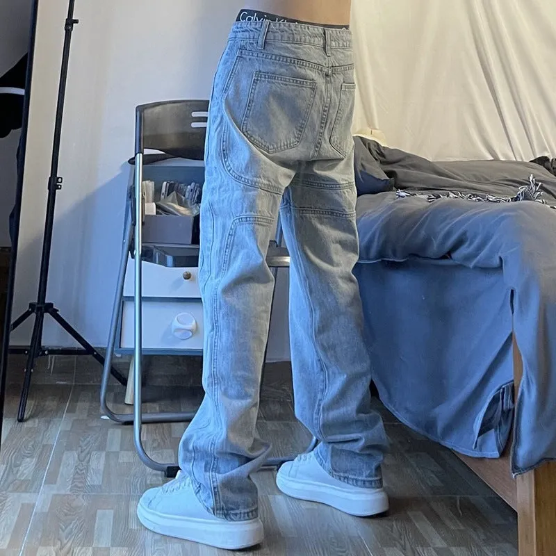 Straight Retro Wash Jeans
