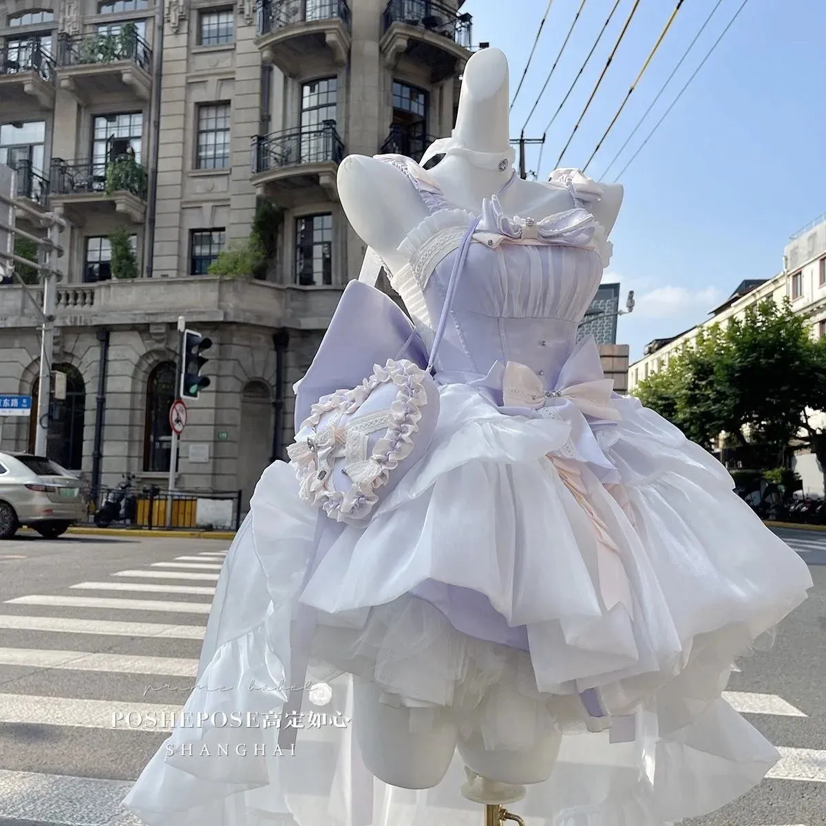 TAVIMART  -  Purple Princess Dress With Hair Clip Ribbon No Ribbon Super Immortal Wearing Princess Skirt Trail Adult Fairy Dress