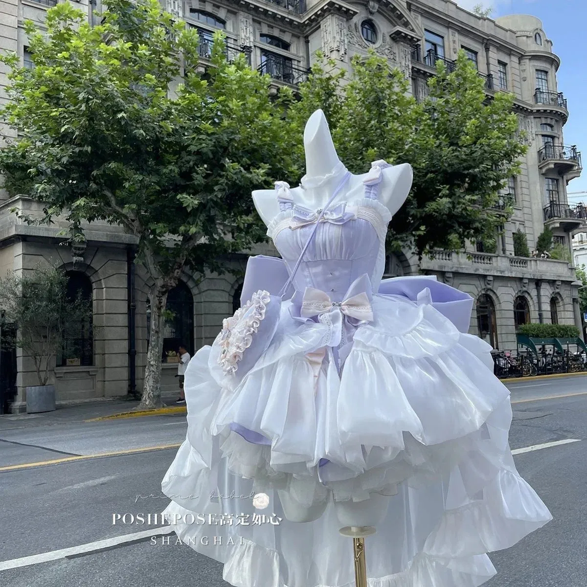 TAVIMART  -  Purple Princess Dress With Hair Clip Ribbon No Ribbon Super Immortal Wearing Princess Skirt Trail Adult Fairy Dress