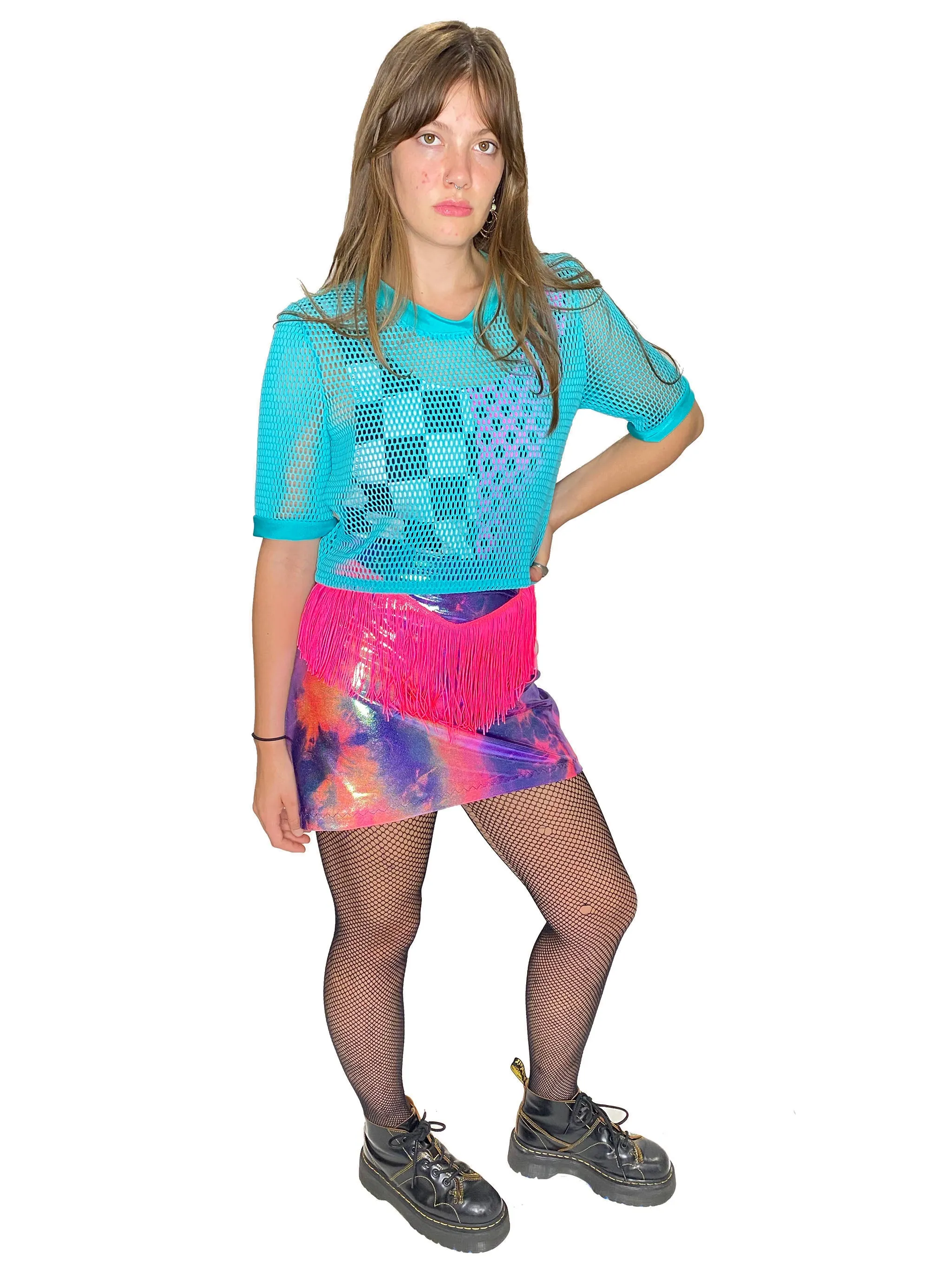 Tie Dye Fringe Skirt