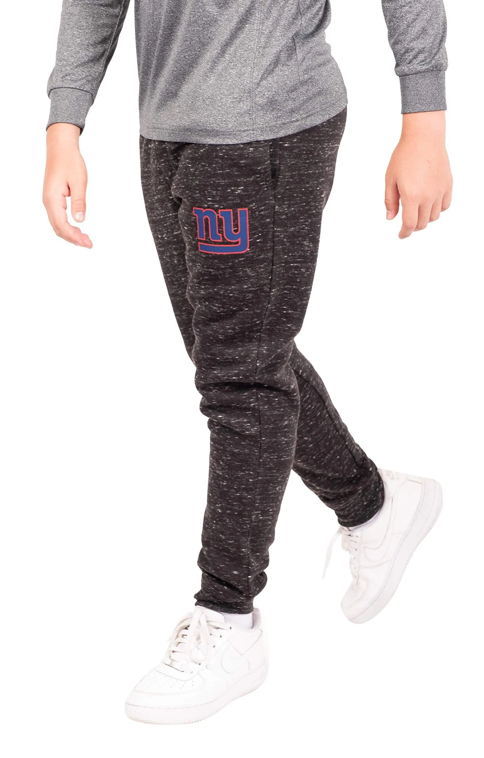 Ultra Game NFL Official Youth Super Soft Supreme Jogger Sweatpants, New York Giants, Black Snow|New York Giants