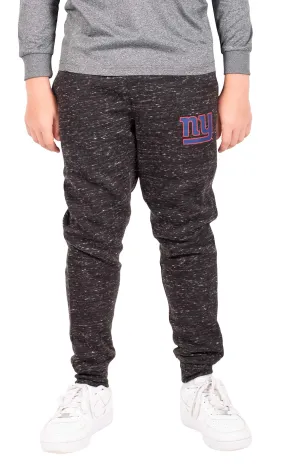 Ultra Game NFL Official Youth Super Soft Supreme Jogger Sweatpants, New York Giants, Black Snow|New York Giants