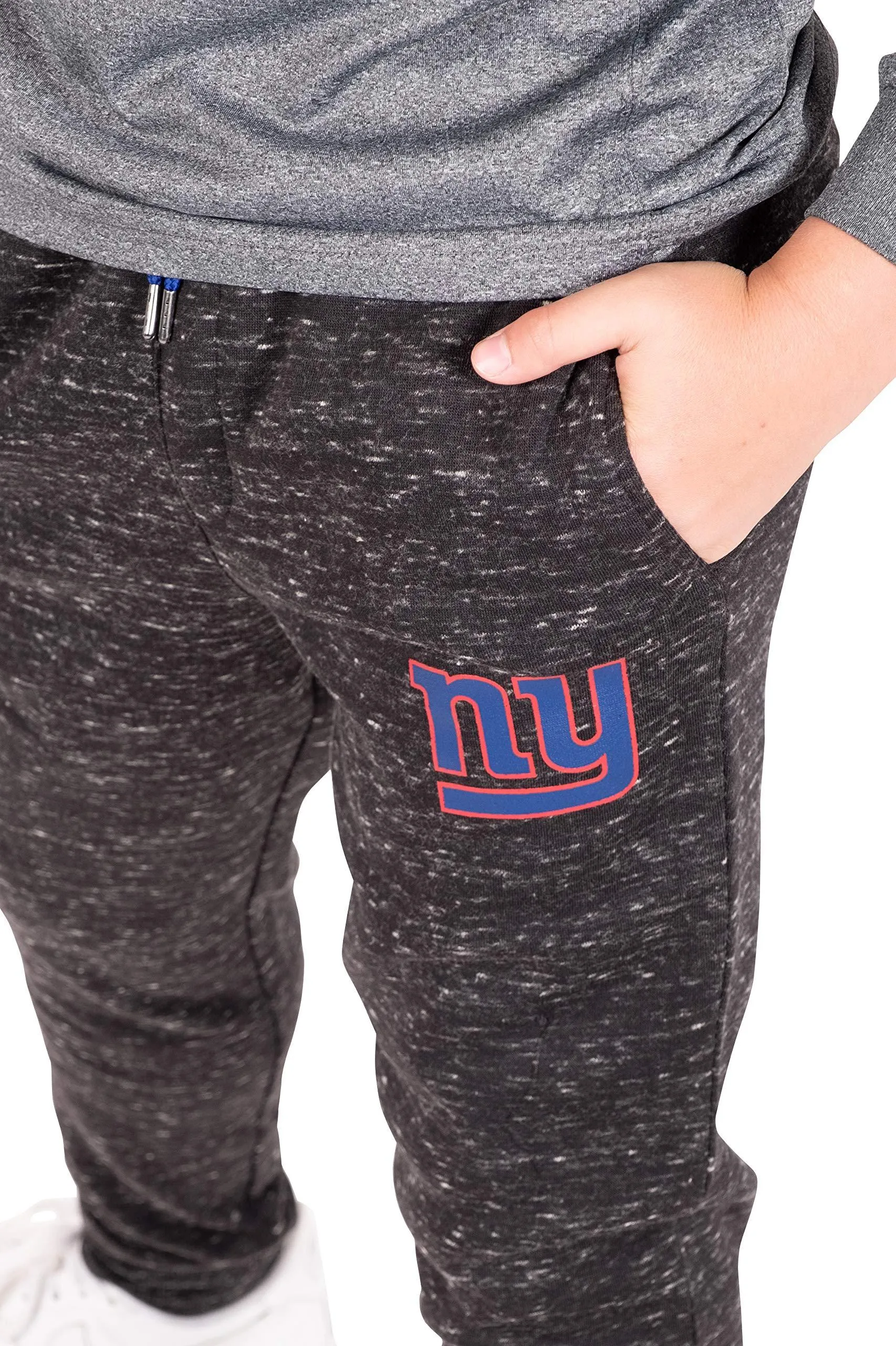 Ultra Game NFL Official Youth Super Soft Supreme Jogger Sweatpants, New York Giants, Black Snow|New York Giants