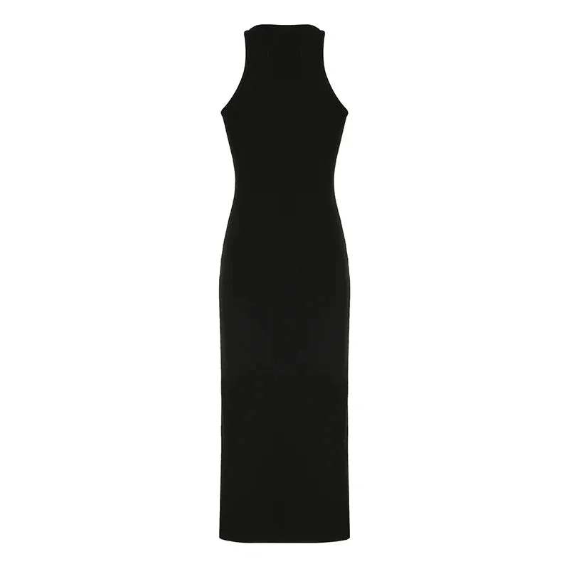 Uniwim Causal Sleeveless Tie Up Long Dress