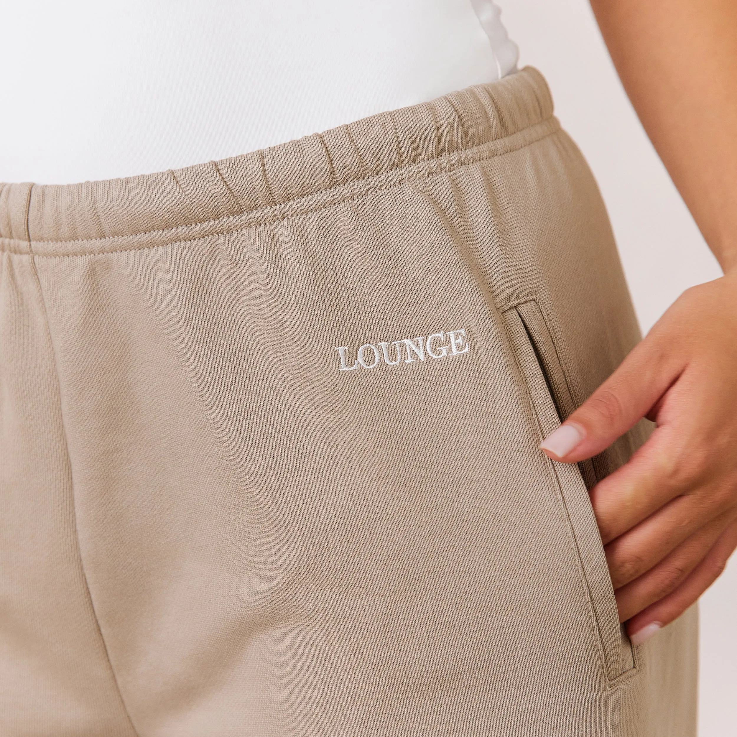 Varsity Straight Leg Sweatpants - Oat