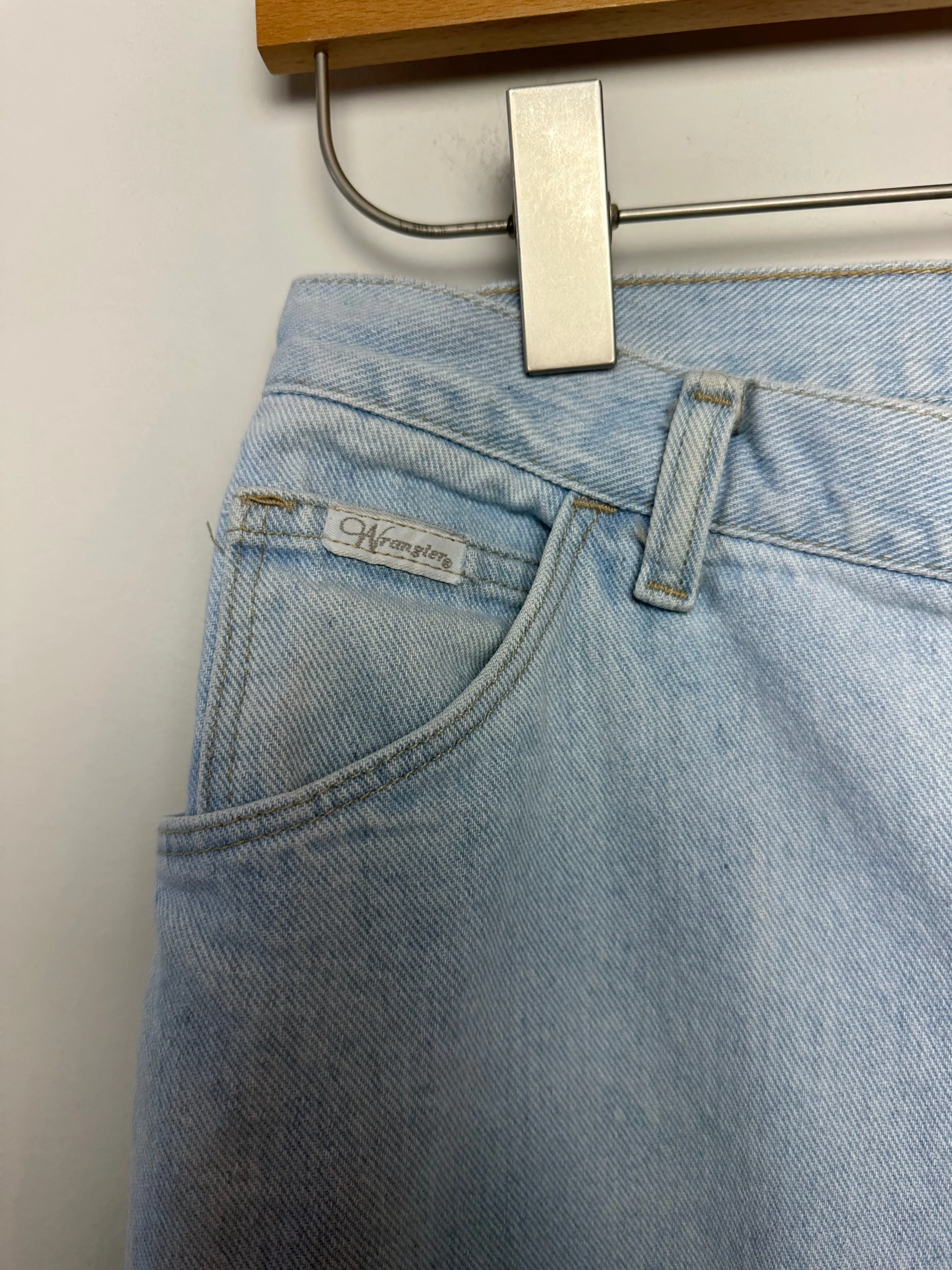 Vintage Wrangler Jeans Light Wash Mom Straight Leg 14 x 30