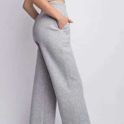 Virtuous | Drawstring Straight Leg Slit Sweatpants