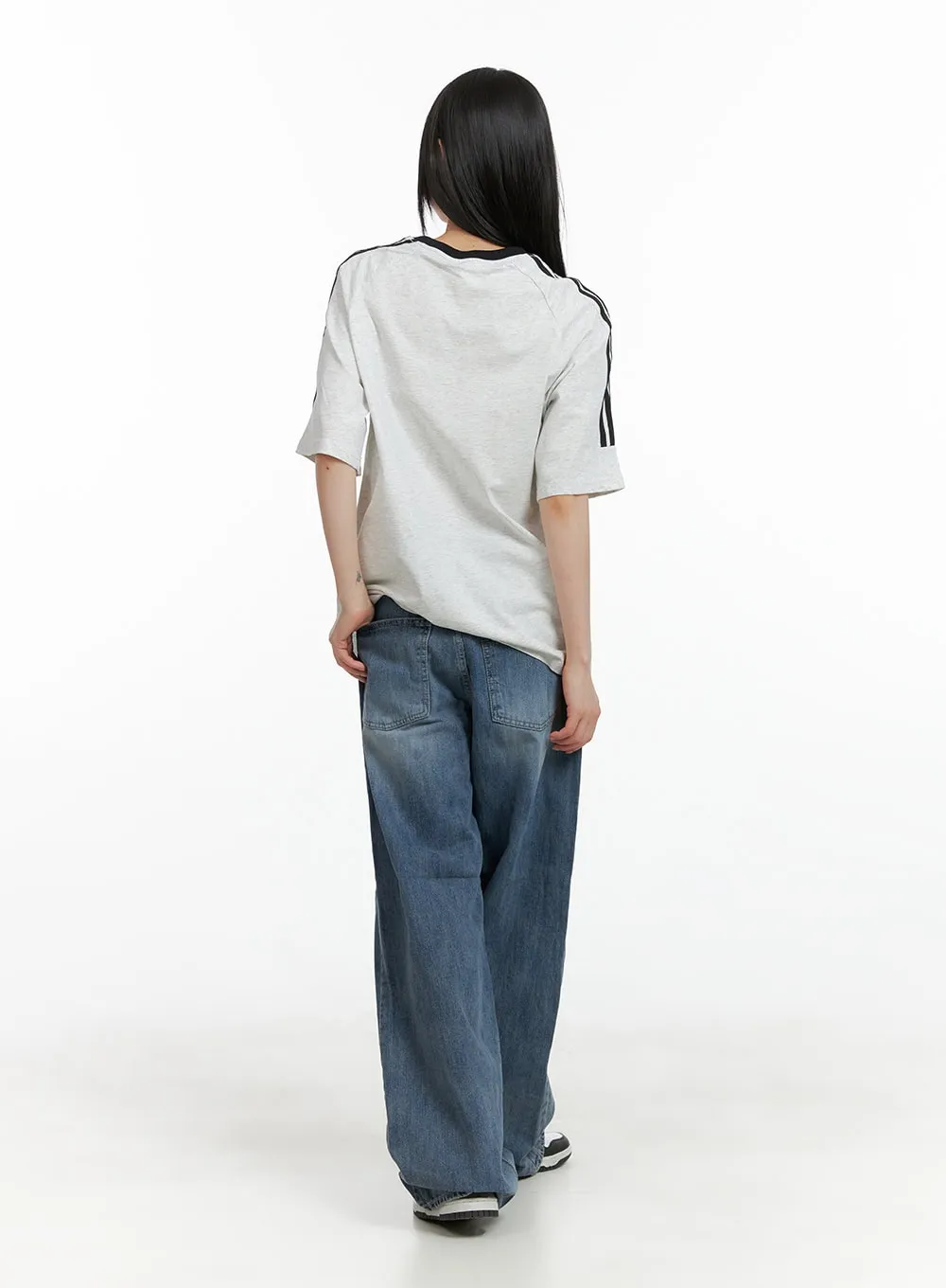 Washed Loose Fit Baggy Jeans CL402