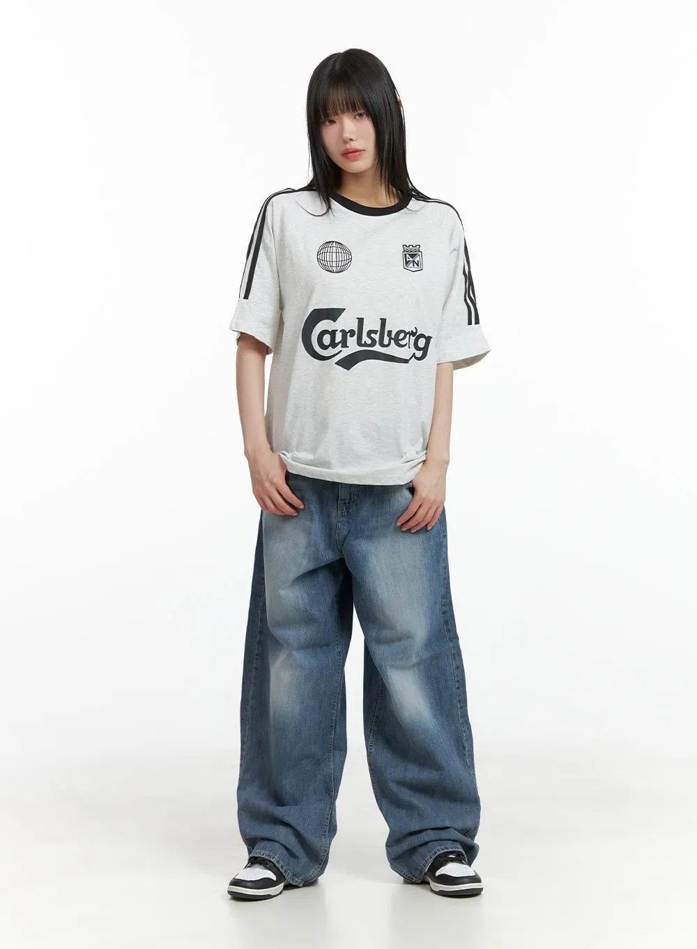 Washed Loose Fit Baggy Jeans CL402