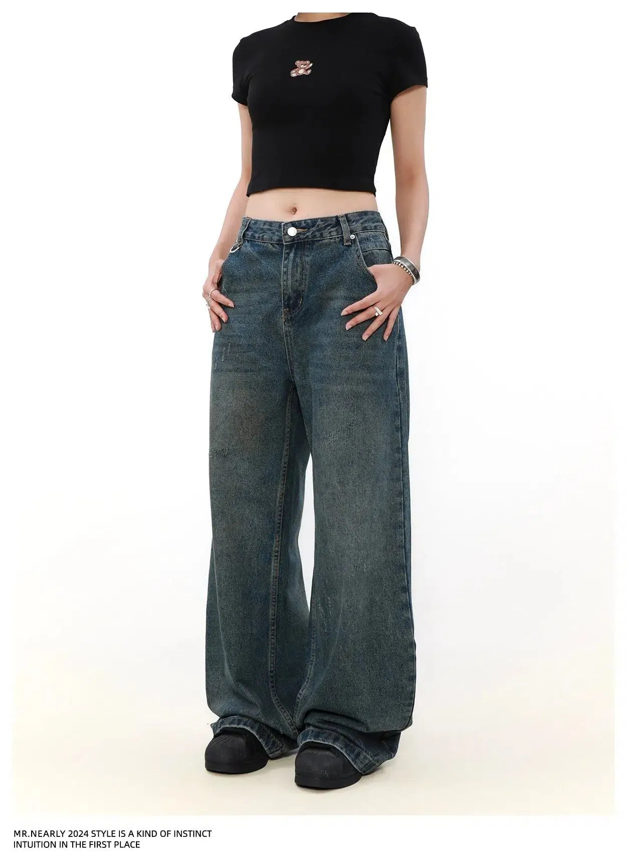 Washed Loose Fit Jeans