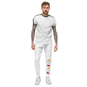 White fleece sweatpants