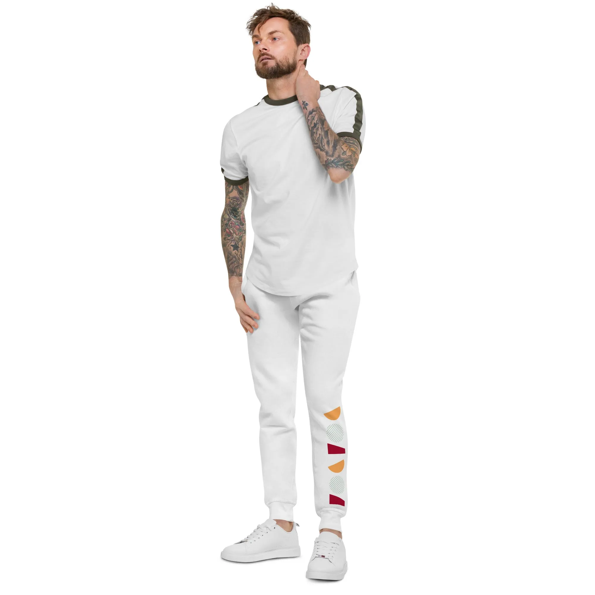 White fleece sweatpants