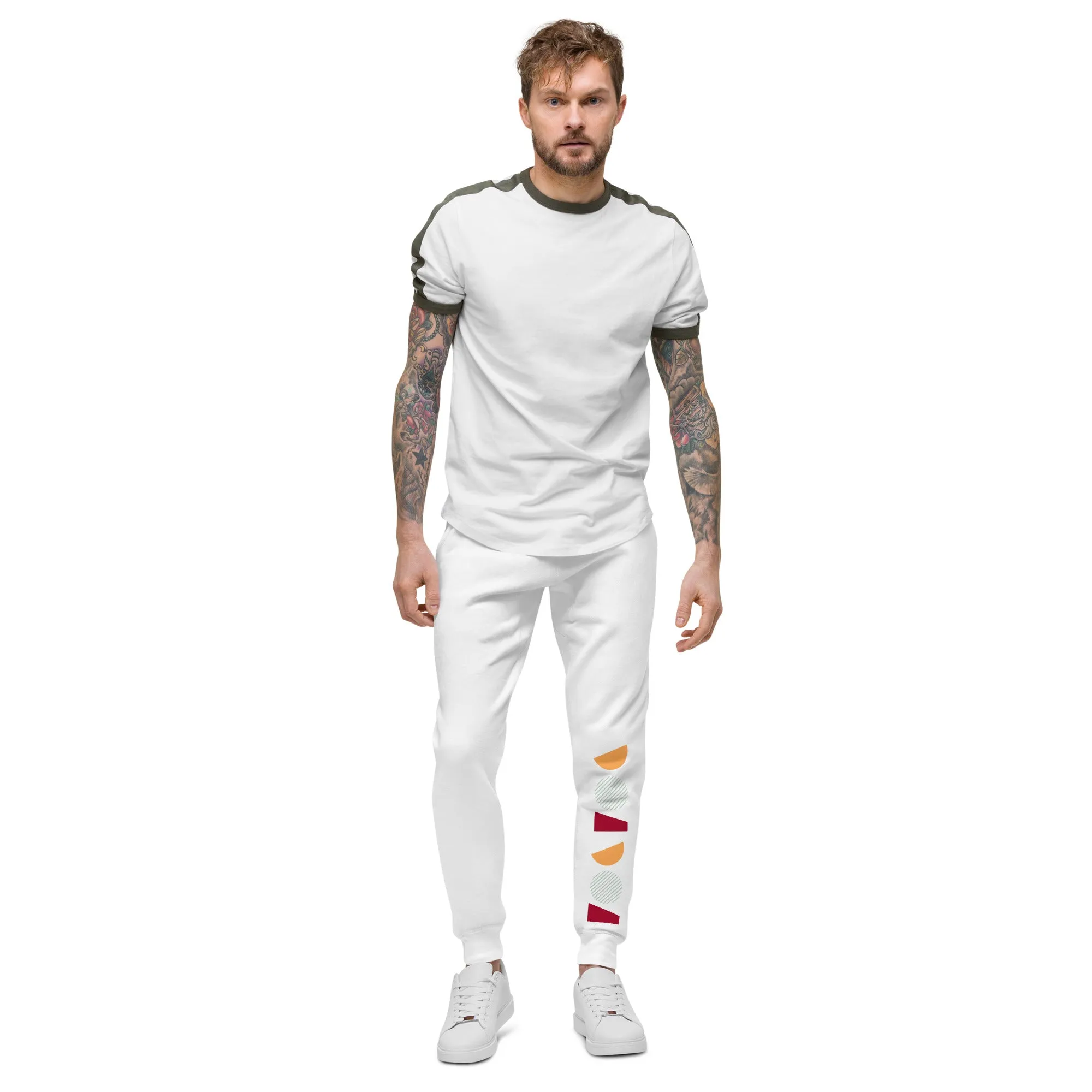 White fleece sweatpants
