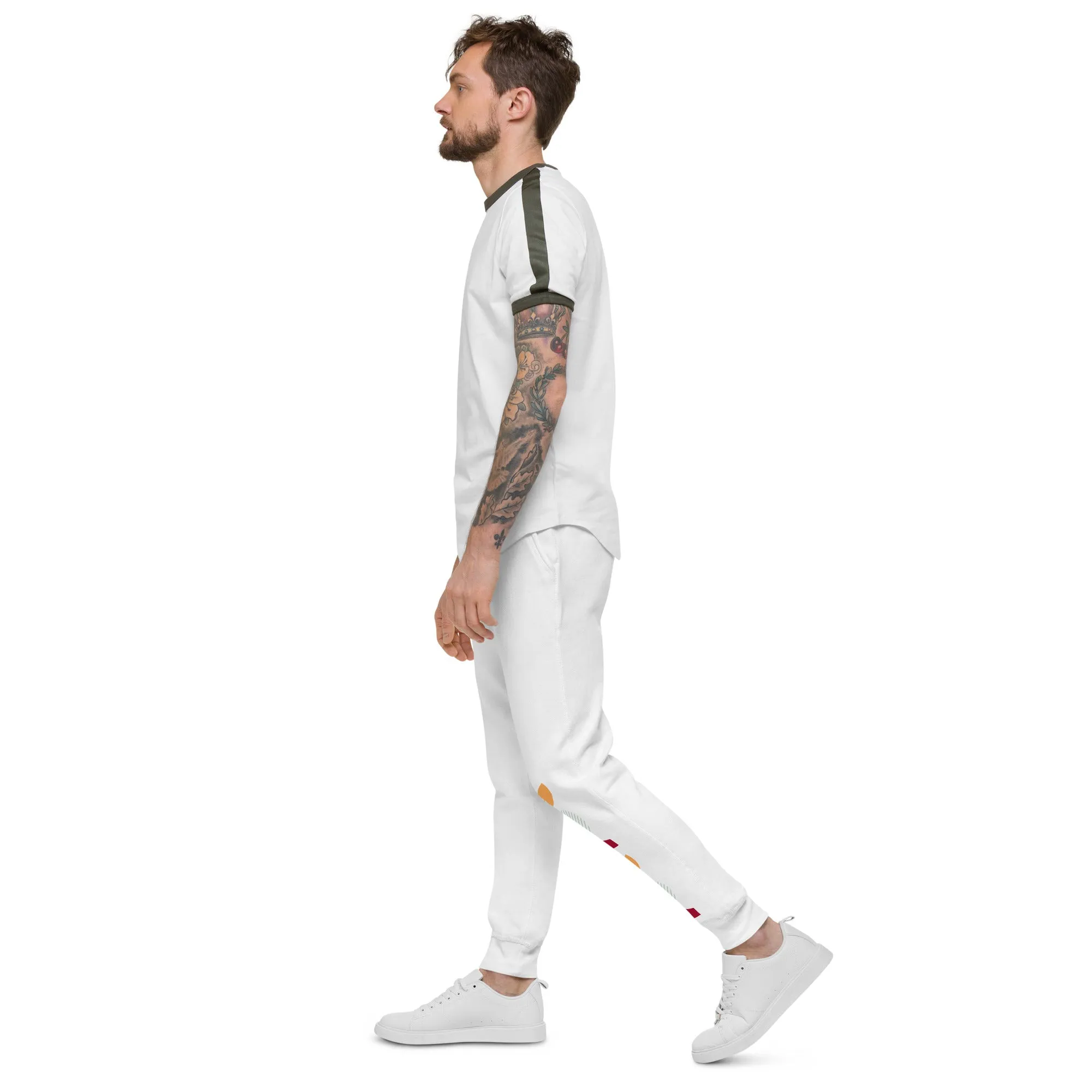 White fleece sweatpants