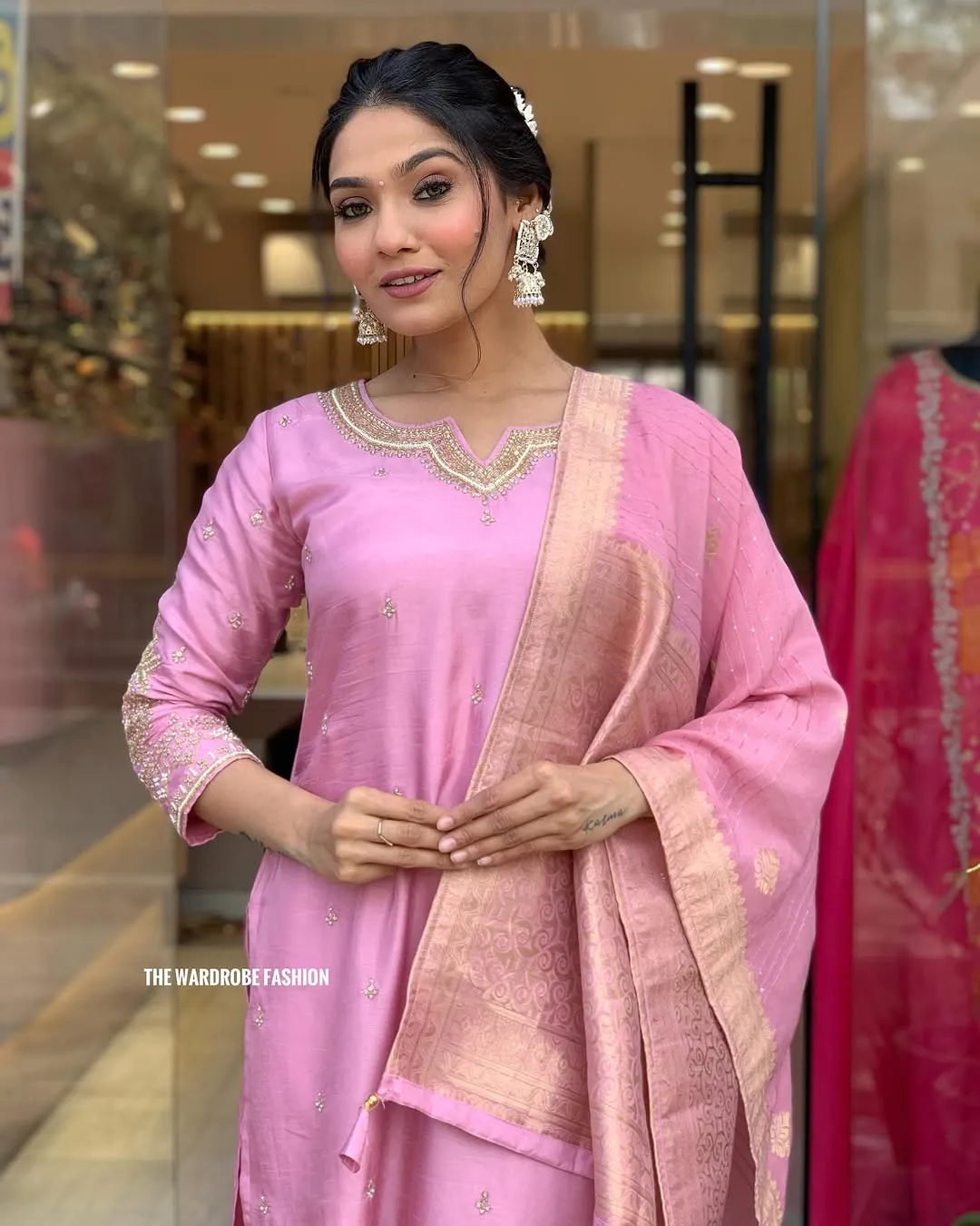 Women's Designer Heavy Banana Chanderi Silk Anarkali Salwar Suit